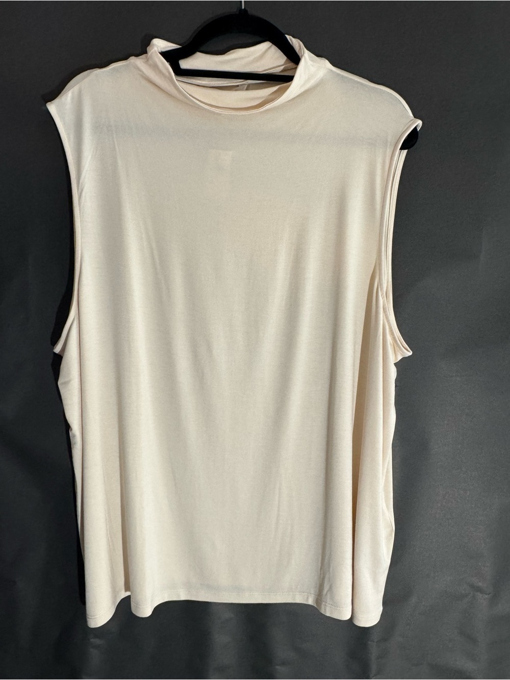 Banana Republic Ivory Cowl Neck Thread Soft Sleeveless Top Women's XS NWT